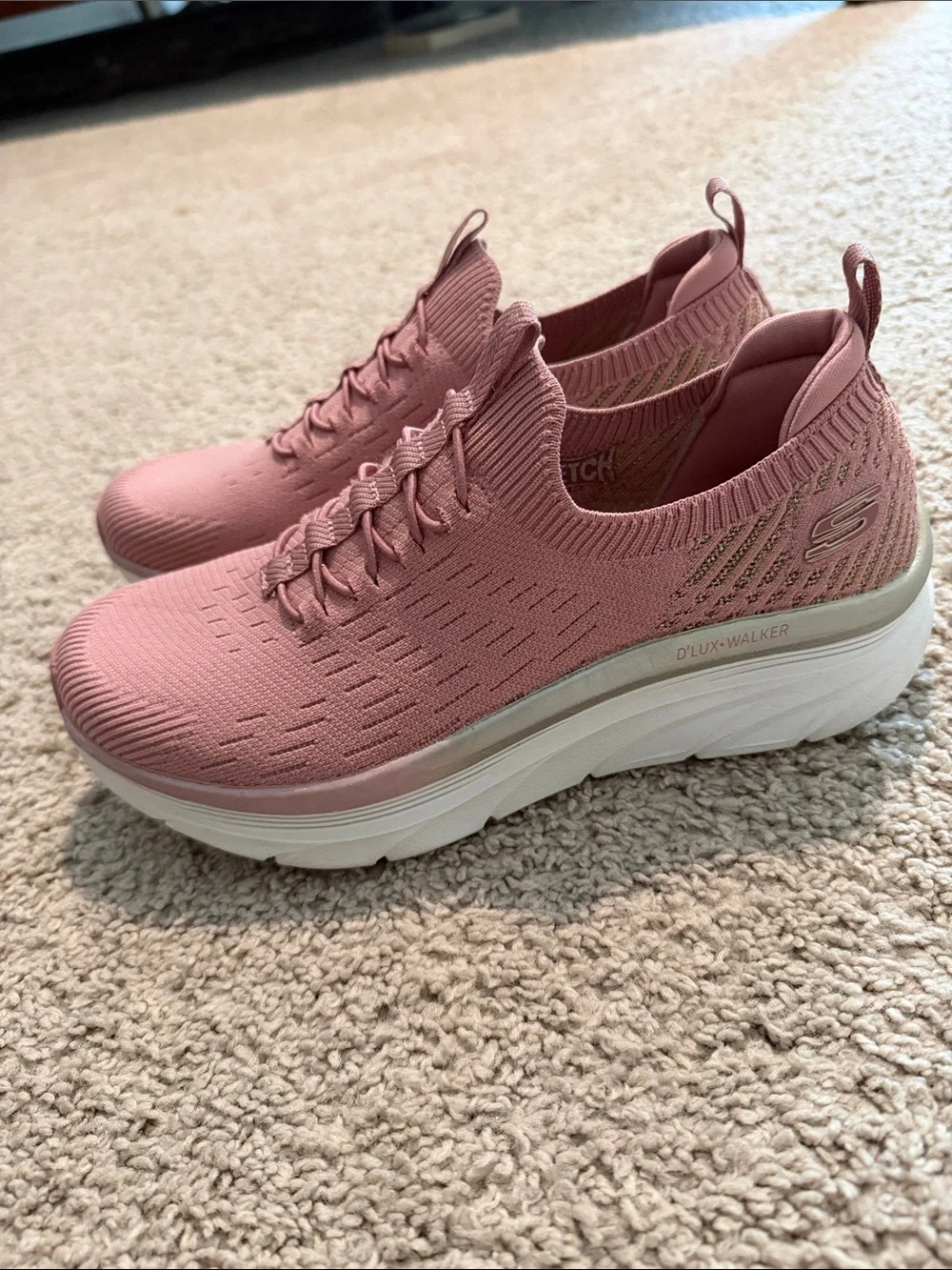 Skechers Women's Slip-On Knit Sneakers in Dusty Pink - Picture 2 of 5